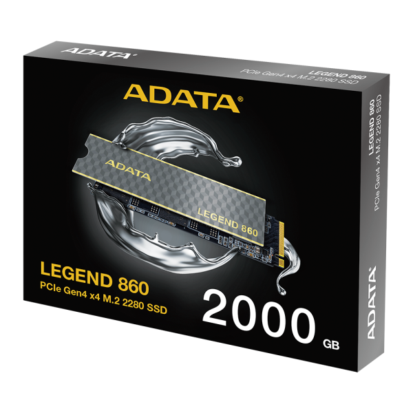 Imagen del Adata disco ssd 2tb adata legend 860 gen4 x4 m.2 nvme 2280 p/n sleg-860-2000gcs 2TB PCIe 4.0