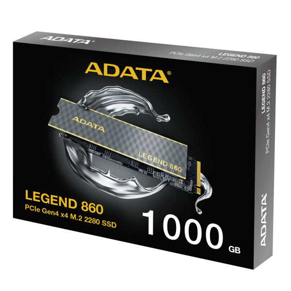 Imagen del Adata disco ssd 1tb adata legend 860 gen4 x4 m.2 nvme 2280 p/n sleg-860-1000gcs 1TB PCIe 4.0