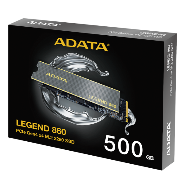 Imagen del Adata disco ssd 500gb adata legend 860 gen4 x4 m.2 nvme 2280 p/n sleg-860-500gcs 500GB PCIe 4.0