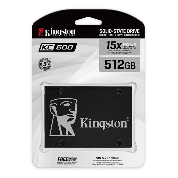 Imagen del Kingston disco kingston de estado solido ssd 512gb kc600 auto encriptado p/n skc600/512g 512GB