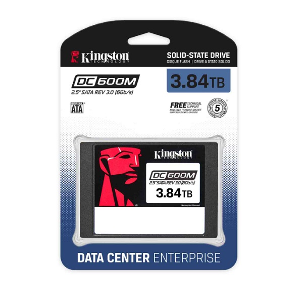 Imagen del Kingston disco kingston de estado solido 3.84tb dc600m data center enterprise p/n sedc600m/3840g 3.84TB