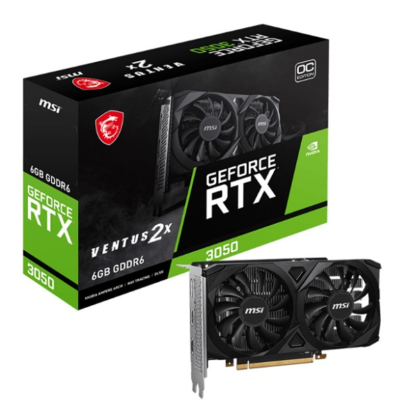Imagen del MSI Geforce RTX 3050 6G Ventus OC [RTX3050VENTUS2X6GOC]