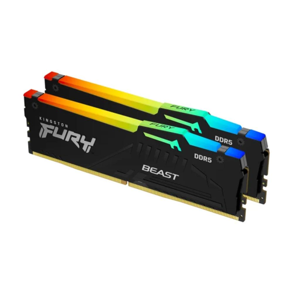 Imagen del Kingston kit de memorias kingston fury beast 32gb 6000mt/s ddr5 cl30 dimm rgb 32GB DDR5 6000MHz