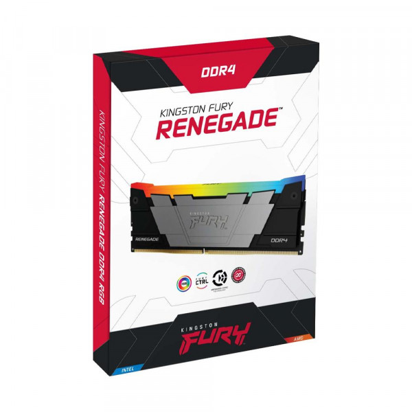 Imagen del Kingston memoria ddr4 kingston fury renegade 8gb 3200mhz cl16 rgb p/n kf432c16rb2a/8 8GB DDR4 3200MHz