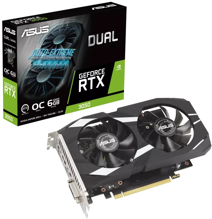 Imagen del Asus Geforce RTX 3050 6G Dual OC