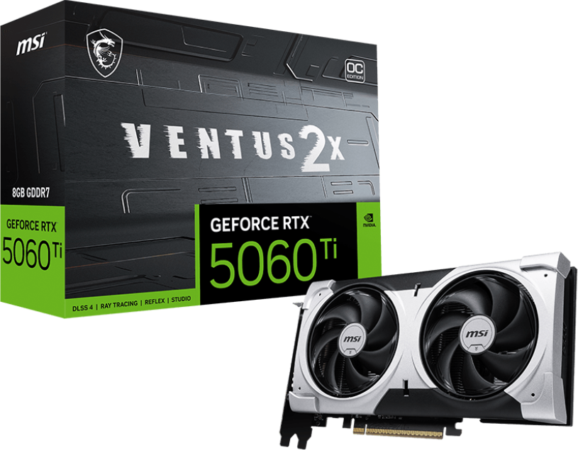 Imagen del MSI Geforce RTX 5060 TI 8G Ventus OC