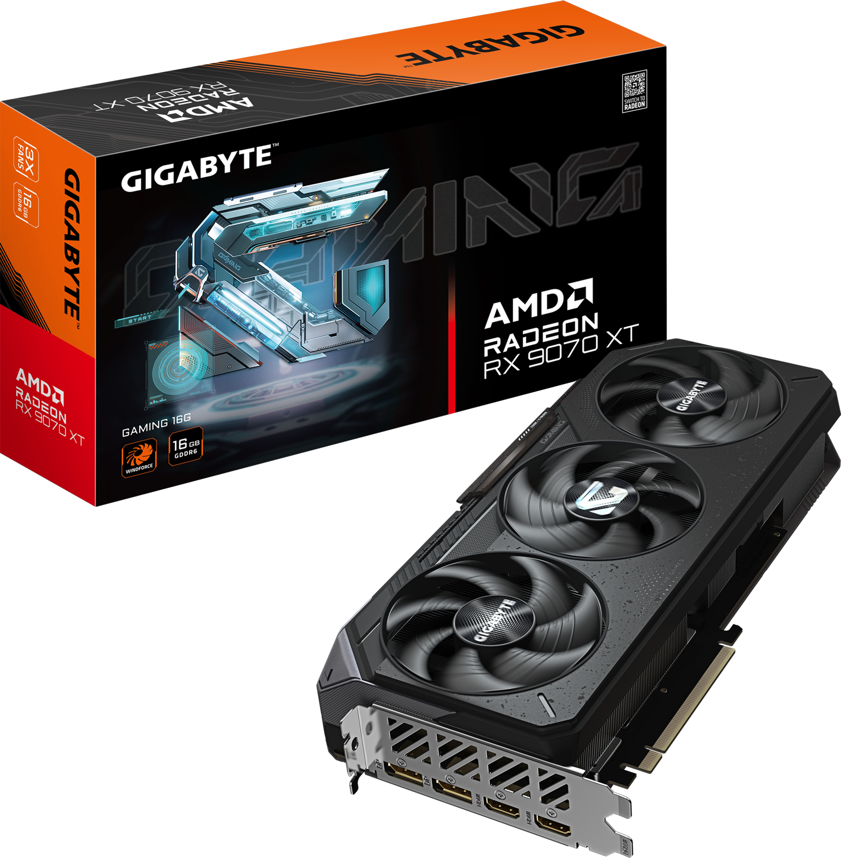 Imagen del Gigabyte Radeon RX 9070 XT 16G Gaming
