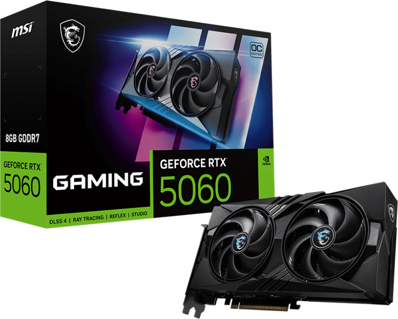 Imagen del MSI Geforce RTX 5060 TI 8G Gaming OC