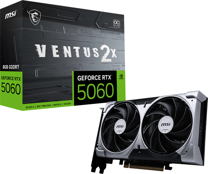 Imagen del MSI Geforce RTX 5060 TI 8G Ventus OC
