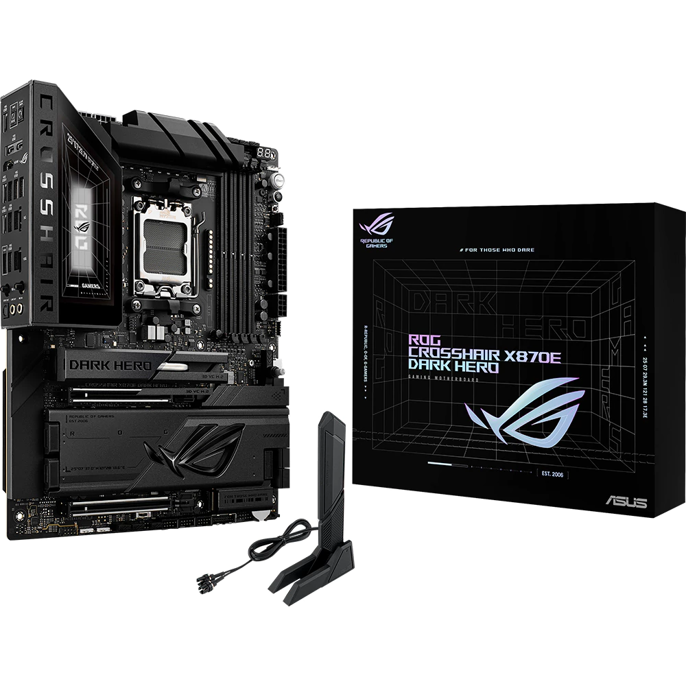 Imagen del Asus ROG CROSSHAIR X870E HERO(AM5, , PCIe 5.0, WiFi 7, ATX) AM5 X870E