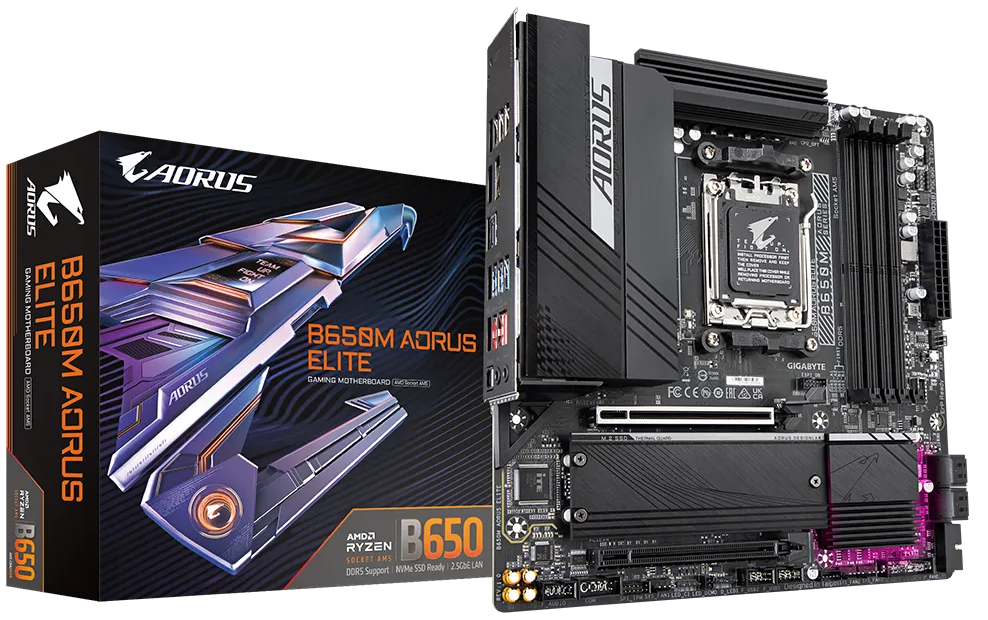 Imagen del Gigabyte M/B sAM5 (AMD) - Gigabyte B650M H - 2x - 1x M.2  - DisplayPort/HDMI - m-ATX AM5 B650