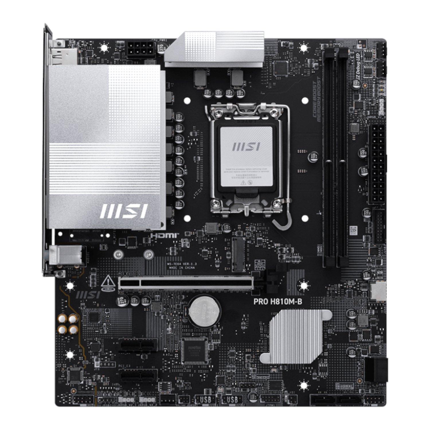 MSI PRO H810M-B WIFI6E ( , , PCIe 5.0, Micro-ATX) LGA1851 H810