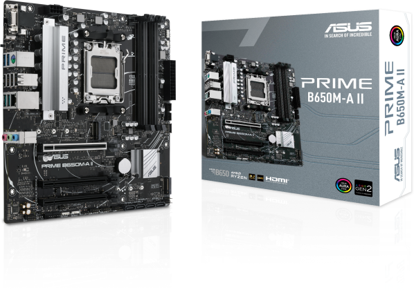 Imagen del Asus Prime B650M-A II, AMD , , M.2 PCI-e 5.0, m-ATX AM5 B650