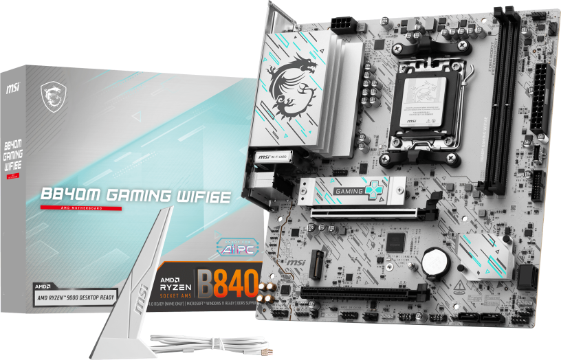 Imagen del MSI B840M GAMING WIFI6E, , 2x , 2x M.2, m-ATX AM5 B840