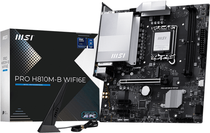 Imagen del MSI PRO H810M-B WIFI6E LGA1851 H810
