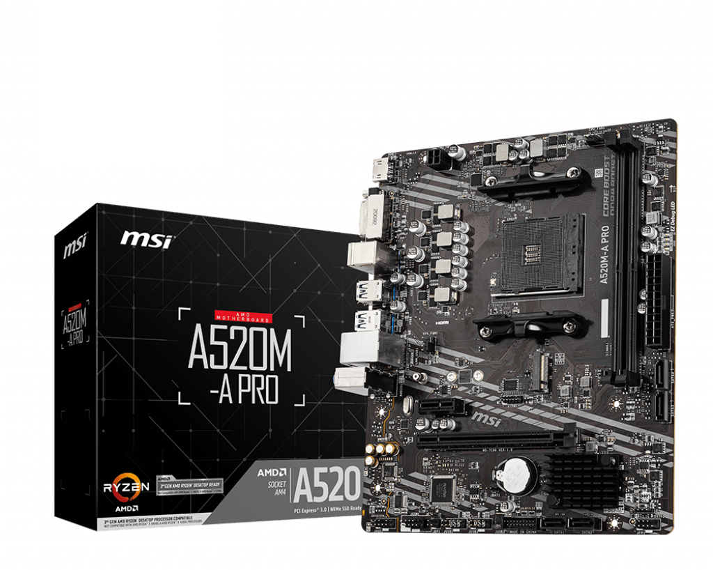 Imagen del MSI M/B MSI A520M-A PRO AM4 A520