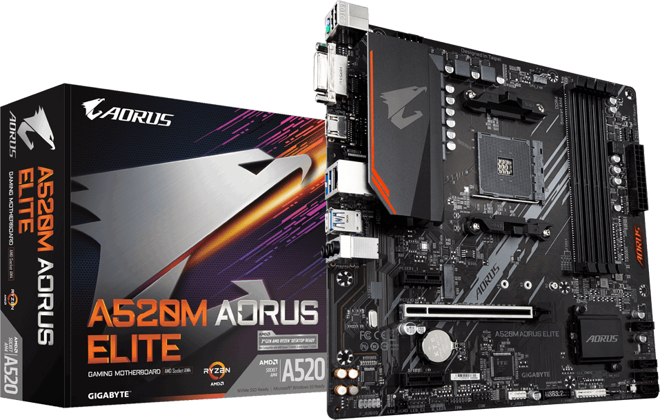 Imagen del Gigabyte M/B GIGABYTE A520M K V2 AM4 A520