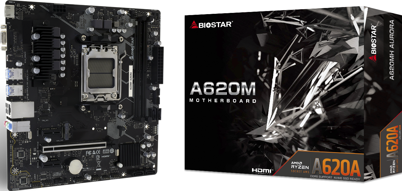 Imagen del Biostar M/B BIOSTAR A620MH AURORA AM5 A620