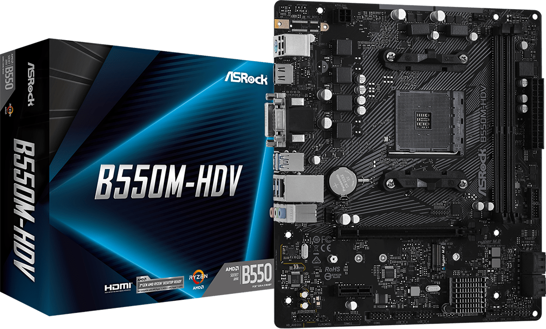 Imagen del Asrock M/B ASROCK B550M-HDV AM4 B550