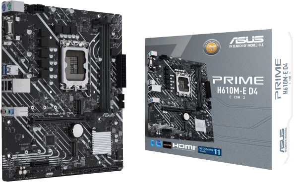 Imagen del Asus M/B ASUS PRIME H610M-E D4-CSM LGA1700 H610