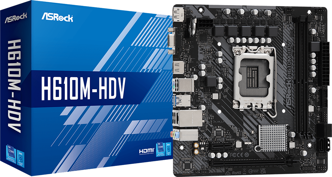 Imagen del Asrock M/B ASROCK H610M-HDV/M.2+ D5 LGA1700 H610