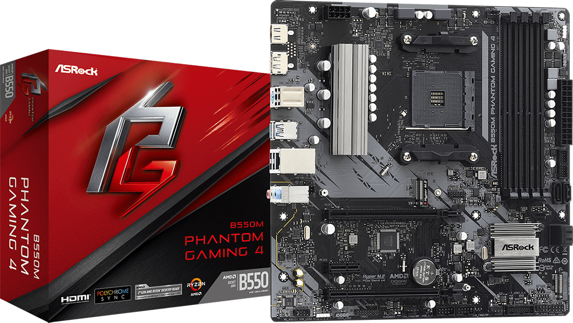 Imagen del Asrock M/B ASROCK B550M PHANTOM GAMING 4 AM4 B550