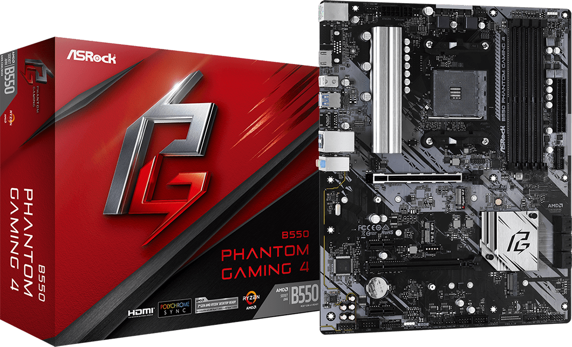 Imagen del Asrock M/B ASROCK B550 PHANTOM GAMING 4 AM4 B550