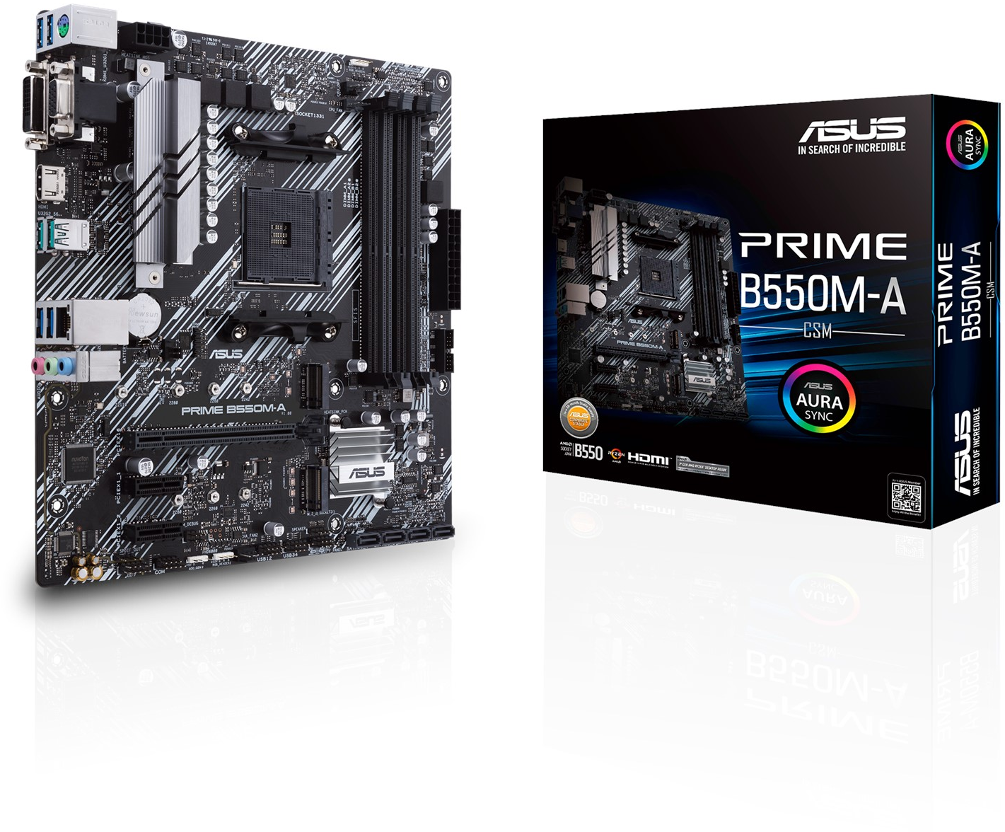 Imagen del Asus M/B ASUS PRIME B550M-A/CSM AM4 B550