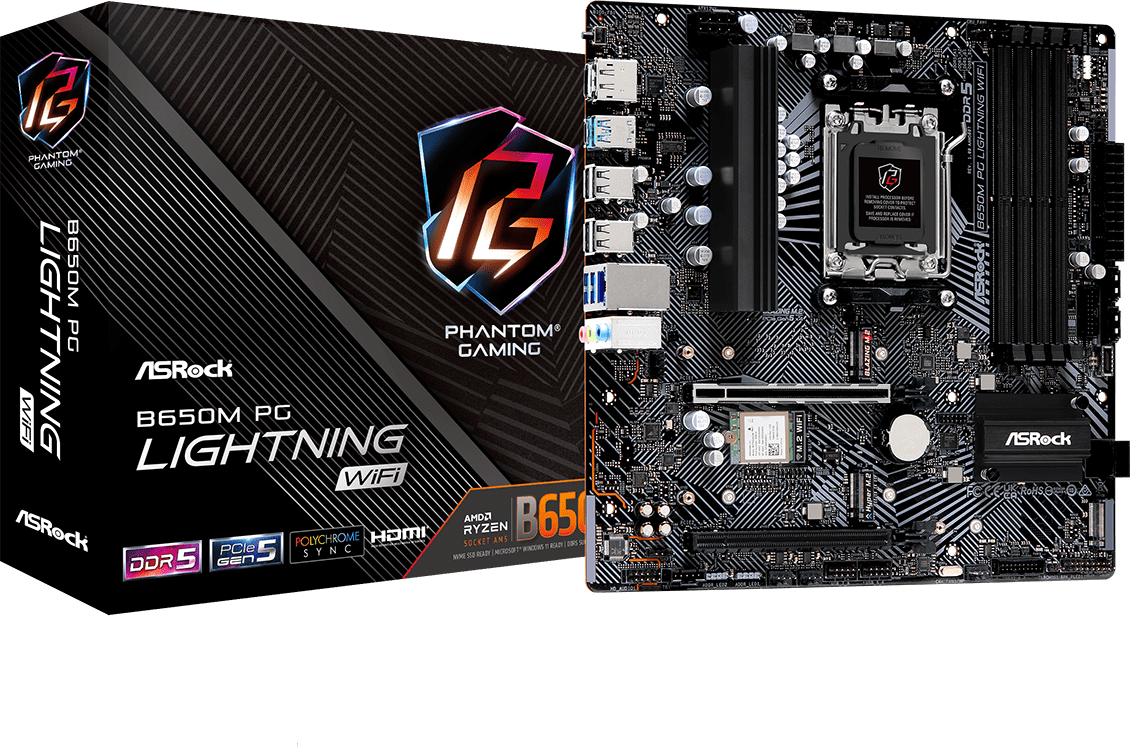 Imagen del Asrock M/B ASROCK B650M PG Lightning WiFi AM5 B650