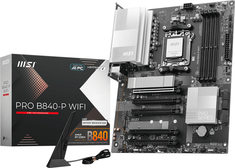 Imagen del MSI M/B MSI PRO B840-P WIFI AM5 B840