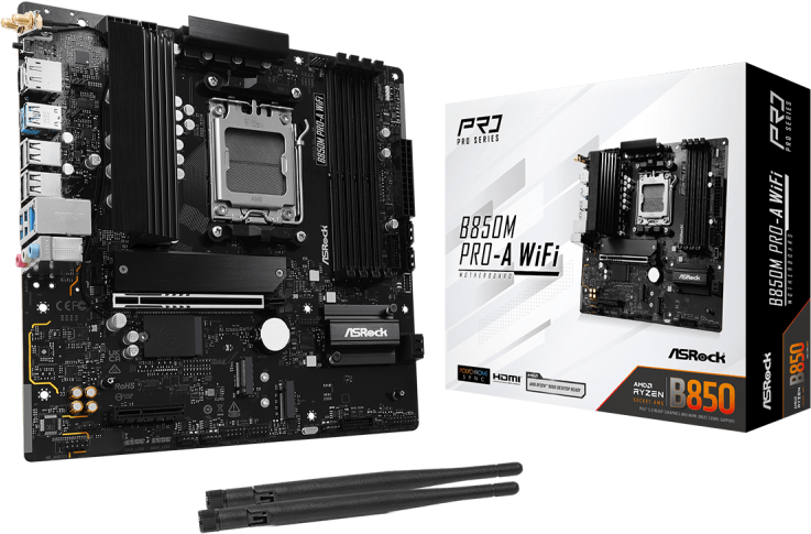 Imagen del Asrock M/B ASROCK B850 PRO-A WIFI AM5 B850
