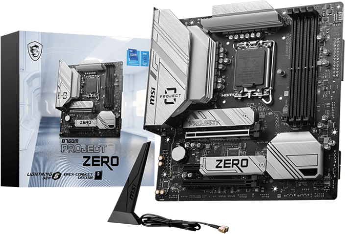 Imagen del MSI M/B MSI B760M PROJECT ZERO LGA1700 B760