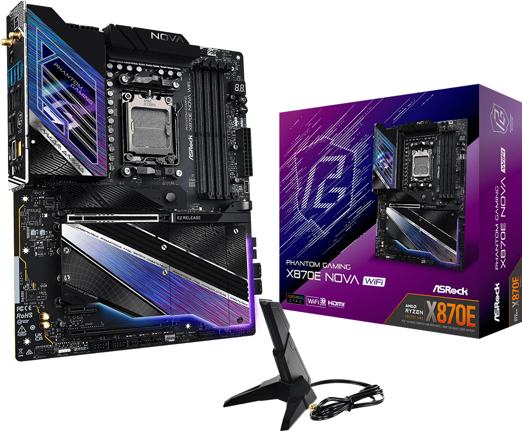 Imagen del Asrock M/B ASROCK  X870E PHANTOM GAMING NOVA WIFI AM5 X870E