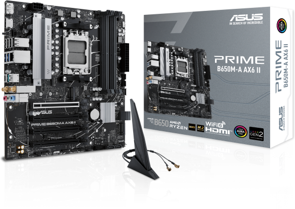 Imagen del Asus Prime B650M-A,  AX6 II AMD AM5, AM5 B650