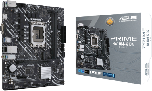 Imagen del Asus Prime H610M-K D4-CSM LGA1700 H610