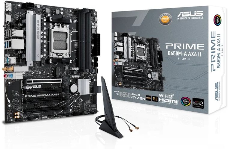 Imagen del Asus PRIME B650M-A II CSM AM5 mATX DP/HDMI/VGA AM5 B650