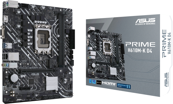 Imagen del Asus PRIME H610-M-K-D4 LGA1700 H610