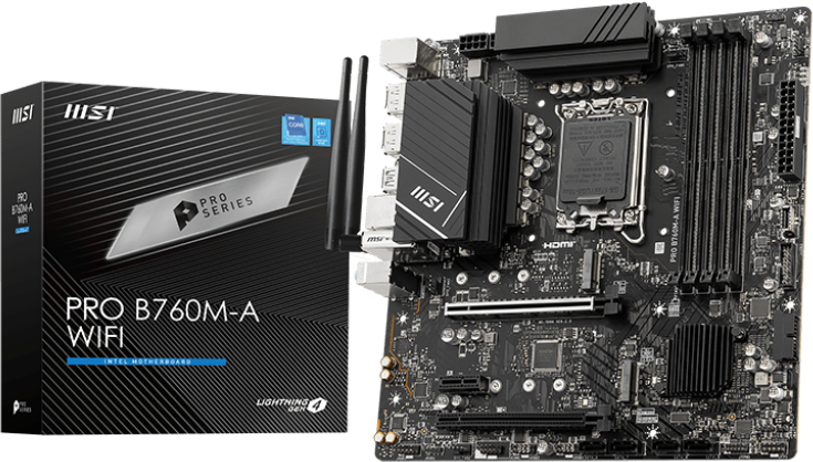 Imagen del MSI PRO B760M-A WIFI LGA1700 B760