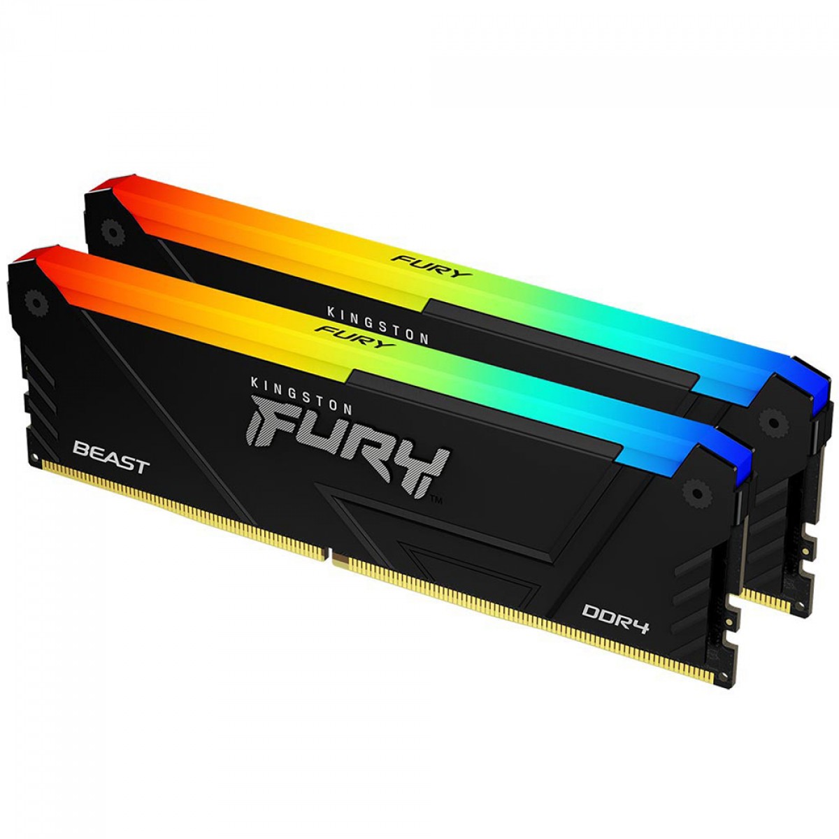 Imagen del Memoria RAM DDR4 32GB 3200MT/s Kingston Fury Beast Black, CL16, DIMM, 1.35V