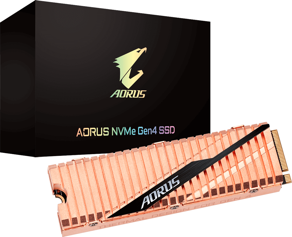 Imagen del Gigabyte SSD Gigabyte AORUS M.2 PCIe Gen4 500GB disipador 500GB PCIe 4.0