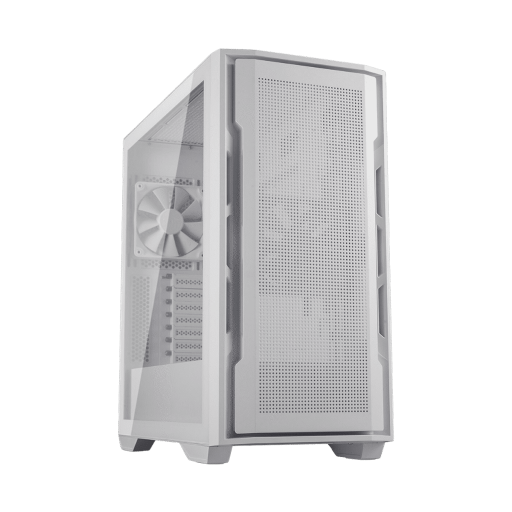 COUGAR Uniface White, Mid Tower, Vidrio Templado, Incluye 1 Fan Frontal + 1 Fan Trasero ATX