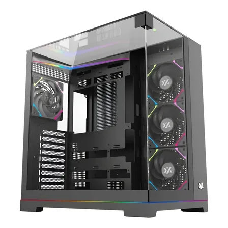 XYZ PC GEAR XYZ Tesseract, Vidrio Panorámico 3D, Doble Cámara, 4x Fans ARGB, ATX, ATX