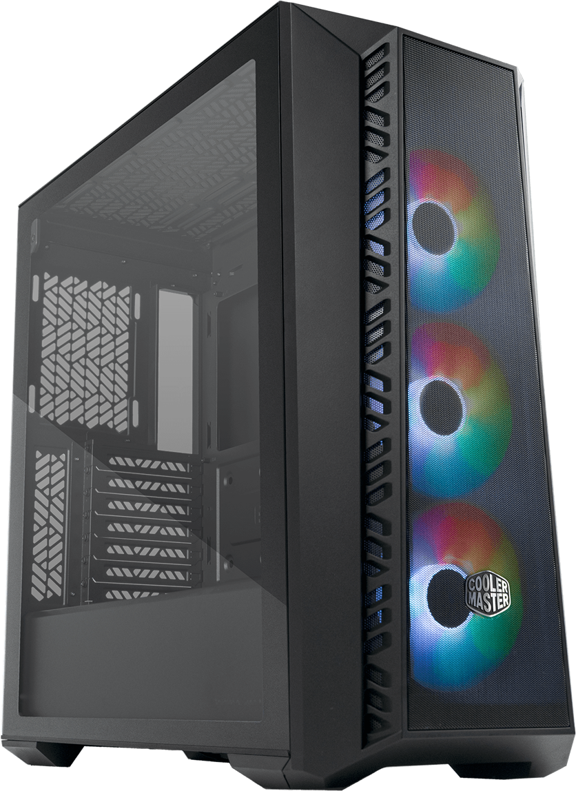 COOLER MASTER Gabiente Gamer Cooler Master MasterBox MB520 Mesh, Vidrio templado,  White, RGB Programable, ATX