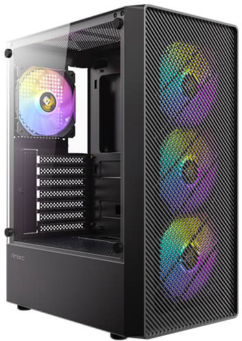 ANTEC - Antec AX26 RGB Elite - S/Fuente - ATX - Negro - Incluye 4 Ventiladores RGB 120mm - 3 frontales y 1 trasero ATX