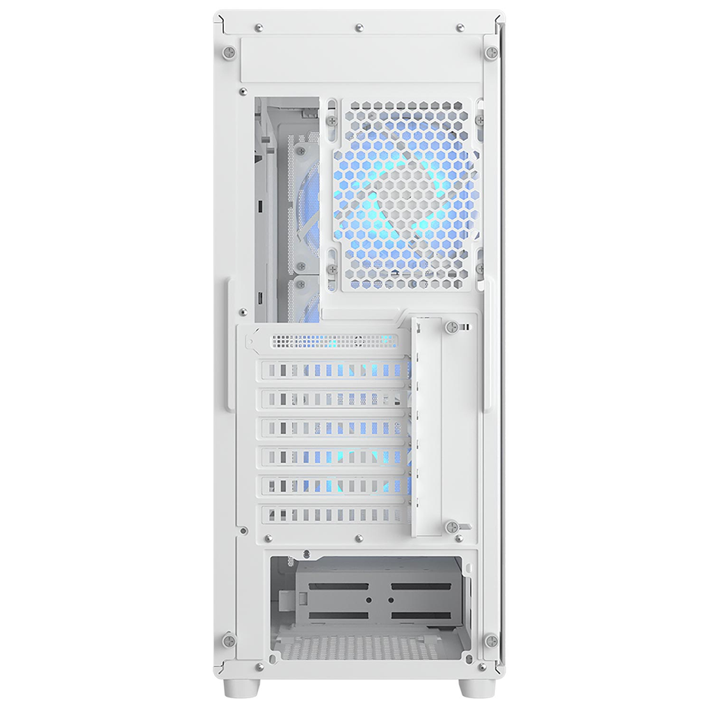COUGAR - Cougar MX220 RGB - S/Fuente - ATX - Blanco - Incluye 3 FAN 120mm ARGB Frontales + 1 FAN ARGB 120mm Trasero (382AC80.0002) ATX