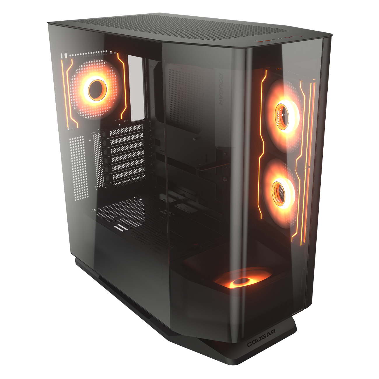 COUGAR - Cougar FV270 - S/Fuente - ATX extendido - Negro - Incluye 1 FAN ARGB 120mm Abajo (3858M60.0001) ATX