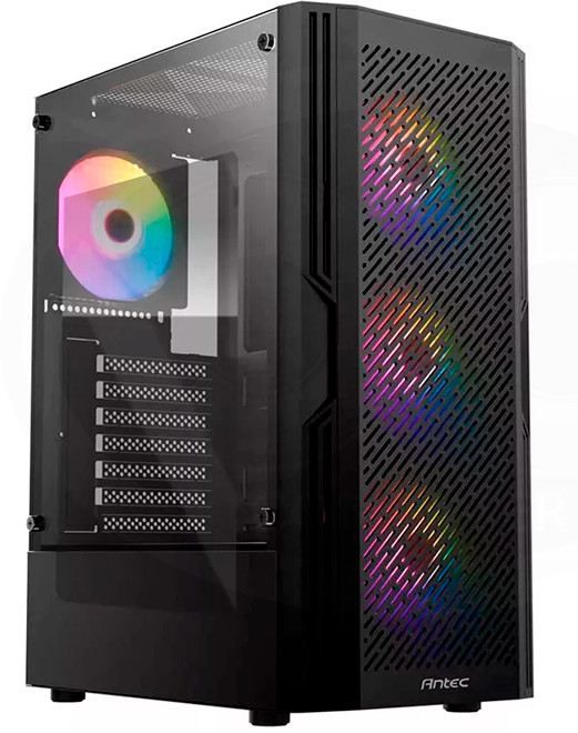 ANTEC - Antec AX20 Elite - S/Fuente - ATX - Negro - Incluye 3 FAN 120mm Frontales RGB + 1 FAN 120mm RGB Trasero ATX