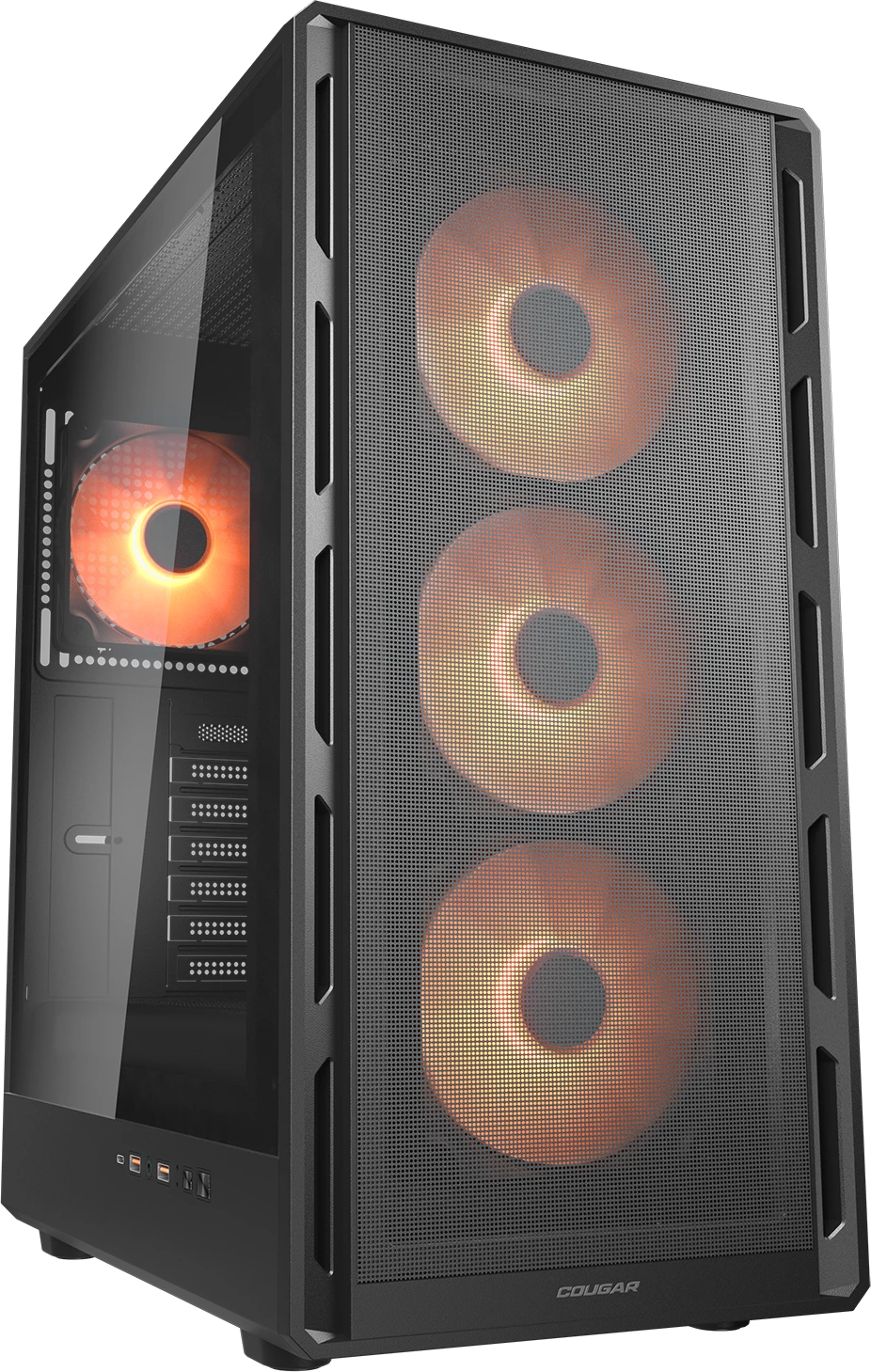 COUGAR - Cougar AIRFACE PURE RGB - S/Fuente - ATX - Blanco - Incluye 4 Fan  3 x 120 mm RGB frontales y 1 fan RGB posterior ATX