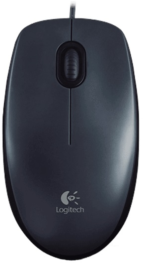 Logitech Mouse  M100 Ambidextro, USB, Óptico, Negro wired