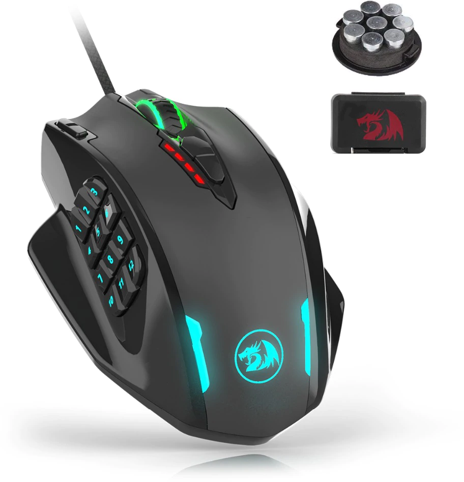 Redragon M908 IMPACT Alámbrico 12400DPI